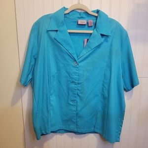 NWT Women's Blue Button Down
